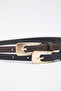 Black/Brown Double Pack Thin Women's Belt Twoss25Ke00010 - 2