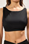 Siyah Halter Yaka Kaplı Bikini Üstü TBESS22BU0354 - 3