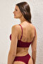 Ten-Bordo 2li Seamless/Dikişsiz Dantelli Balensiz Kapsız Askılı Bralette Sütyen THMSS25SU00018 - 6