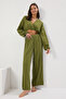 Ecru Crop Blouse Trousers Set Tbess25Au00048 - 2
