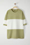 Mint Büyük Beden Oversize/Geniş Kesim Renk Bloklu Dokulu T-Shirt TMNSS25BF00038 - 2