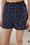 Ecru 100% Cotton Galaxy Patterned Knitted Pajamas with Shorts Thmss25Pt00359 - 4