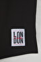 Black Regular Fit London Label Textured Pique Shorts & Bermuda Tmnss25Sr00030 - 6