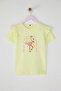 Yellow Printed Knitted T-Shirt Tkdss25Ts00061 - 4