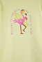 Yellow Printed Knitted T-Shirt Tkdss25Ts00061 - 5