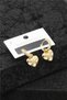 Heart Stone Swinging Gold Earrings