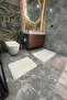 Modern Bubble Washable Non-Slip Plush Bath Mat Carpet 2-Piece Toilet Set 60X100 + 50X60