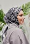 Spotted Pattern Gray Soft Cotton Scarf