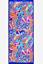 Blue Soft Cotton Tropical Leaf Patterned Shawl - 5