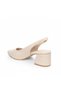 Matte Skin Low Heeled Gold Buckle Easy to Use Almond Toe Daily Comfortable Women's Shoes - 3