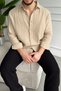 Tap Men's Judge Collar Oversize Half Placket Cotton Shirt - 4