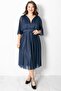 Glittery Tulle Evening Dress Navy Blue TBS902 - 4