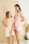 Salmon Pattern Cotton Crew Neck Knitted Shorts Set 25105042