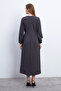 Smoked Waist Detailed Zara Crep Dress - 5