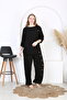 Women's Woven Viscosa Large Size Pants Tunic Suit - 3