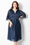 Glittery Tulle Evening Dress Navy Blue TBS902