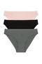 Women's Mixed Color Corseted Size 1 Slimming 3-Piece Slip Panties