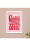Deco Good Vibes Only Tablo - Pembe - 30x40 cm