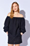 Boat Neck Shoulder and Sleeve Elastic Long Sleeve Muslin Washed Blouse |   Ek 100179921