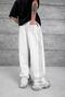 Men's Sweatpants, White, Oversize, Baggy, Loose Fit, 3 Yarns, Without Pockets - 3