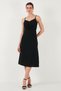 Shirring Detailed Regular Fit V-Neck Midi Length Dress Dress 6788886 - 4