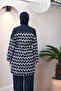 Quick-Drying Parachute Fabric Full-Closed Hijab Swimsuit with Zipper 3830 - 5