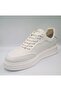 5491 Light Bone Color Genuine Leather Rubber Laced Eva Sole Men's Daily Casual Shoes - 3
