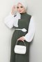 Rose Belted Sleeves Chiffon Evening Dress Khaki Hm2666 - 3