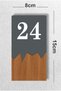 Vertical Metal Composite - Wooden Apartment - Apartment Hotel Office Door Number Anthracite - Door No24 - 2