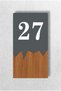 Vertical Metal Composite - Wooden Apartment - Apartment Hotel Office Door Number Anthracite - Door No27