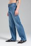 Women's Blue Denim Color High Waist 100% Cotton Loose Fit Denim Jean - 2