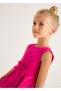 Floral Detailed Fuchsia Girl's Dress_Mnvs3919 - 2