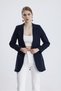 Women's Plated Snap Closure Stripe Detailed Jacket - 7