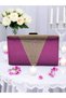 Purple Satin Rosegold Stone Evening Dress Bag Evening Bag - 2