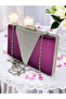 Purple Satin Silver Stone Evening Dress Bag Evening Bag - 7