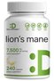 Lions Mane Mushroom, 7,500mg, 240 Caps – Brain & Immune Support – Non-GMO