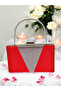 Red Satin Silver Stone Metal Handle Evening Bag Evening Bag - 2