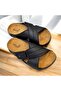 Kafkaslar Mother Slippers with Full Orthopedic Interior Leather Velcro