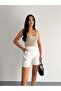 Women's Back Zipper Detailed City Boy Shorts - 4
