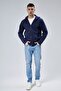Men's Zippered Hooded Pocket Sweatshirt - 2