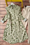 Ethnic Patterned Viscose Tunic - Mint Green