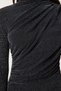 Gathered Fabric Turtleneck Glitter Blouse - 7