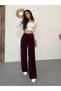Women's Lycra Velcro Closure Palazzo Wide Leg Pants - 7