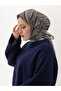 وشاح نسائي من القطن بنقشة ملونة ناعمة - 3