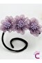 Elegant Chiffon Floral Women's Easy Hair Bun Clip Lilac - Magic Practical Hair Gathering Tool