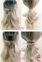 Heart Design Gold Metal Bun Buckle - Women Accessory Heart Bun Stick Buckle Hair Stick - 2