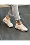 Women's Casual Stone Stripe Detailed Walking Shoes Sneaker