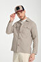 Lores Men's Stone Overshirt Stretching Pattern Fabric Spring Trench Jacket-Mont - 4