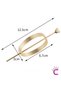 Half Moon Design Heart-Shaped Women's Gold Metal Bun Clip - Hair Bun Clip Stick Clip Hair Stick - 5