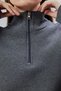 Mooncover Women's Stand Collar Half Zipper Fleece Sweatshirt – Dark Gray - 6